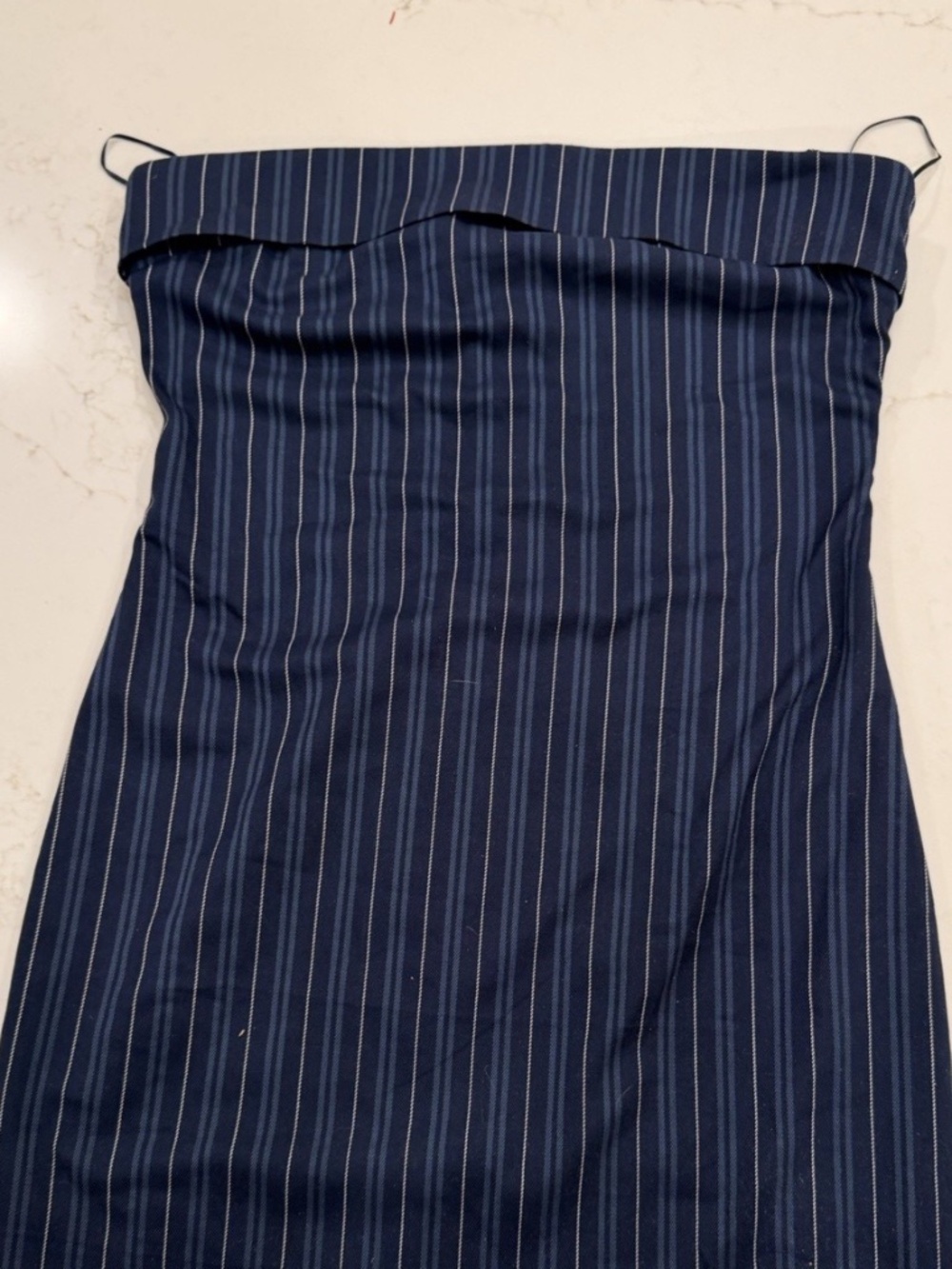 Free People Navy Striped Midi Skirt Size 12 New With Tags Boho Casual